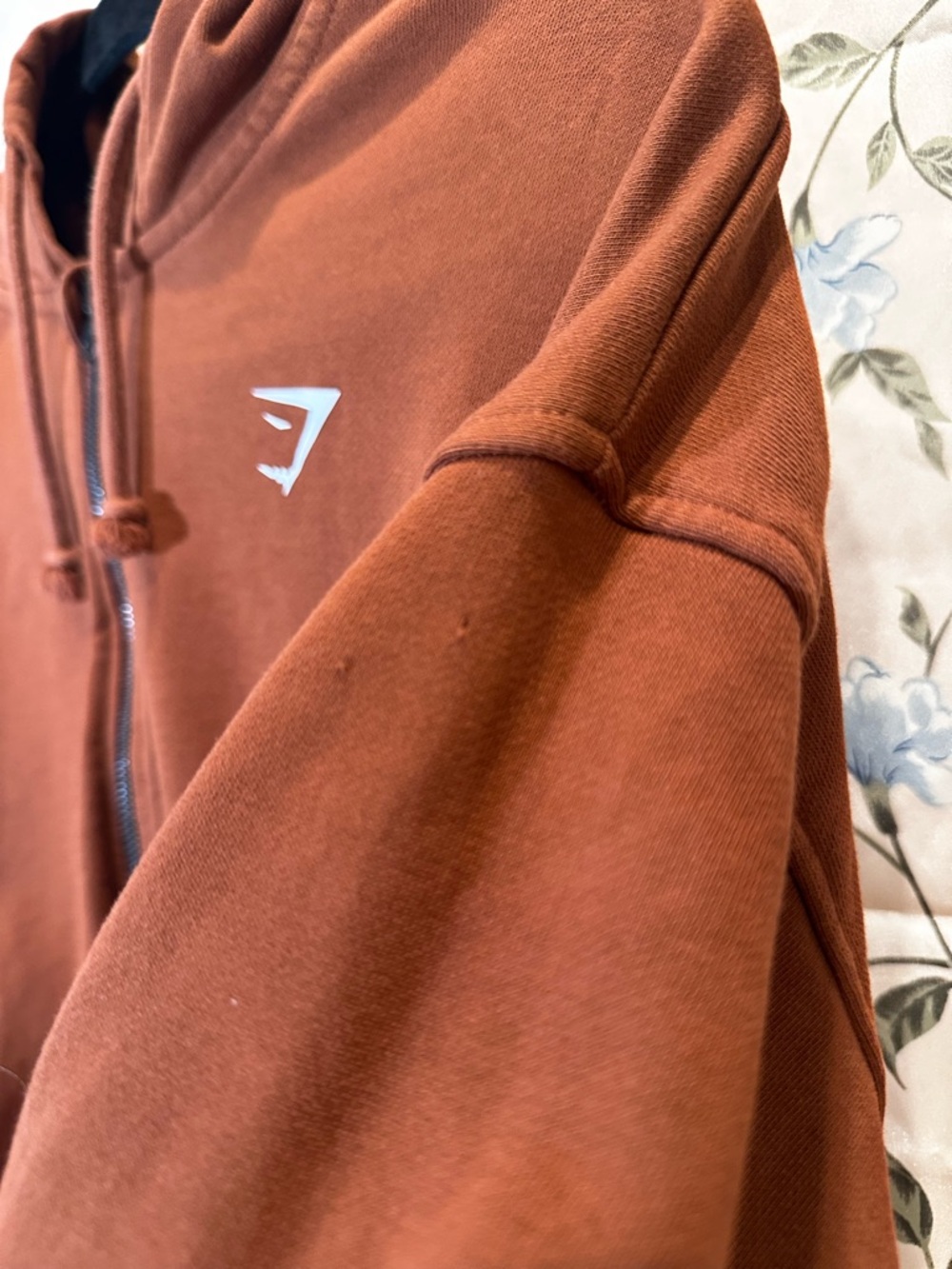 GYMSHARK POWER MIDI ZIP HOODIE COPPER BROWN SIZE MEDIUM - Picture 6 of 6